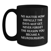 Funny Neurosurgeon Gifts for Men, Inspiring Black Coffee Mug, Christmas Unique Presents from Friends - Main